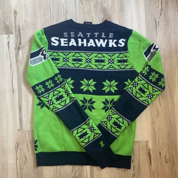 Official NFL Seattle Seahawks Ugly Christmas Sweater - Picture 3 of 3